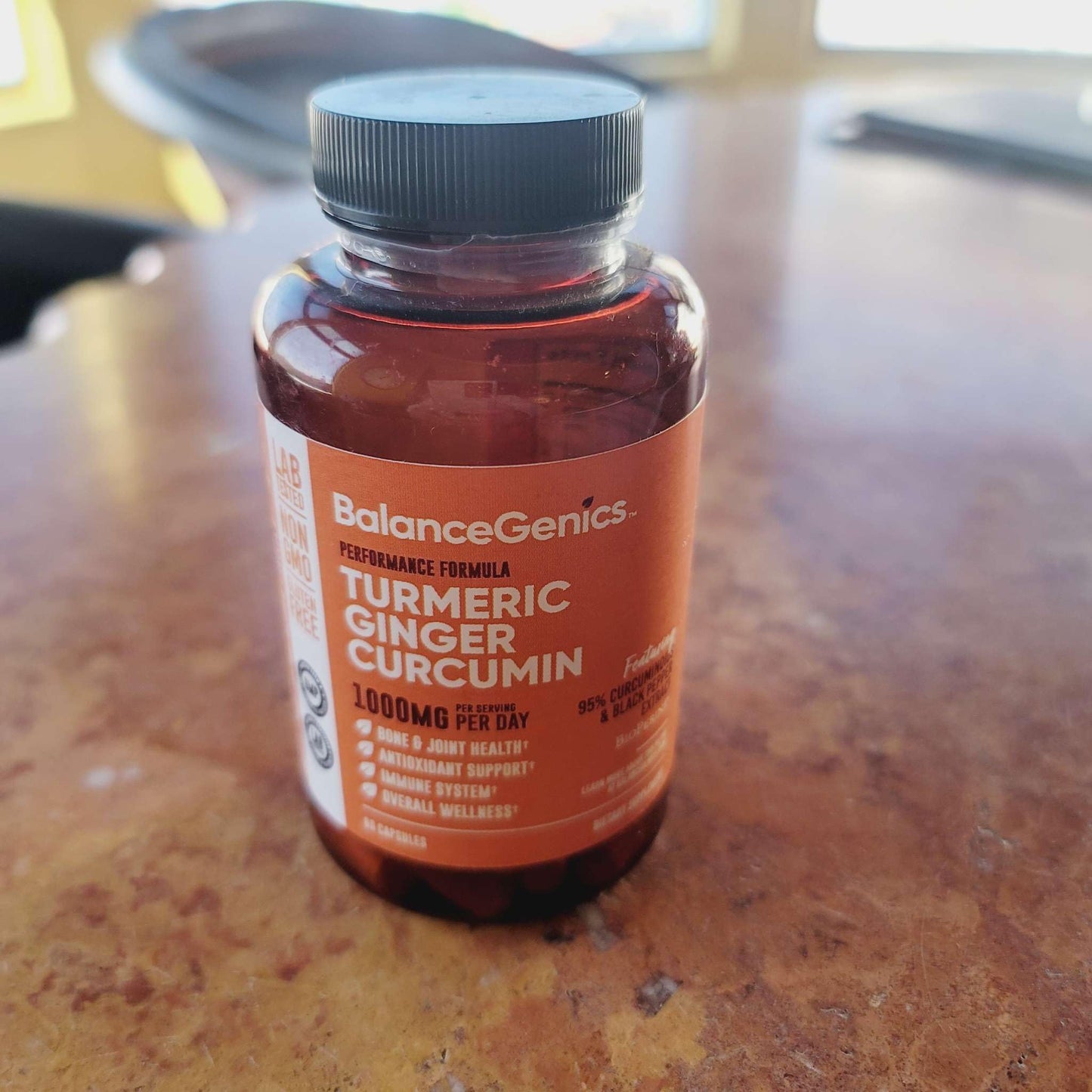 BalanceGenics Turmeric Curcumin 1000mg | Black Pepper & Ginger | 60 Caps