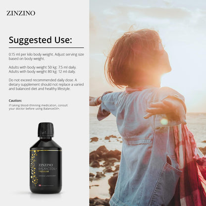 Zinzino BalanceOil+ Premium – Omega-3 Fish Oil with Extra Virgin Olive Oil (300ml)