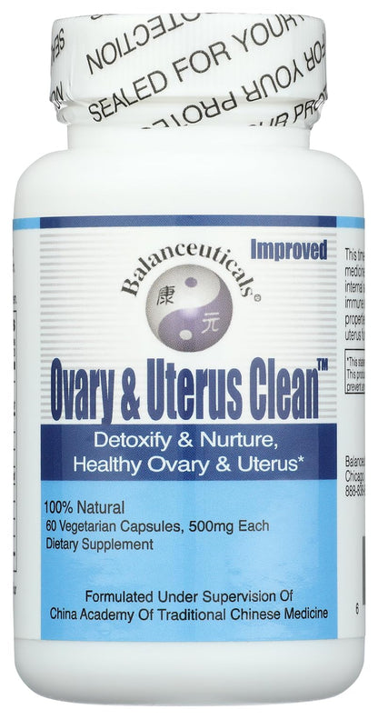 Balanceuticals Ovary & Uterus Clean - 500 mg Dietary Supplement, 60-Count Capsule Bottle