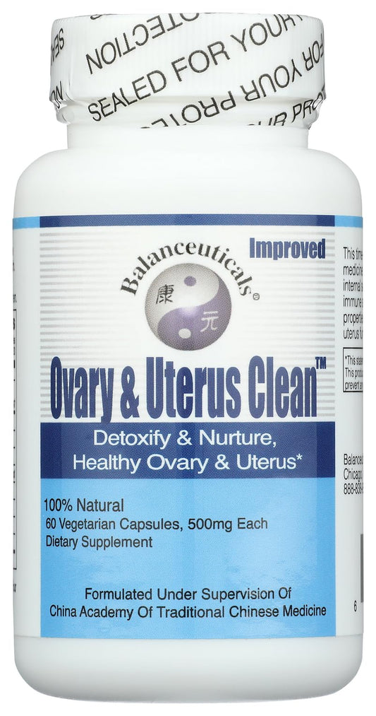 Balanceuticals Ovary & Uterus Clean - 500 mg Dietary Supplement, 60-Count Capsule Bottle BritishVita | Premium UK Vitamins & Wellness Supplements