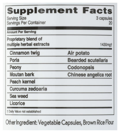 Balanceuticals Ovary & Uterus Clean - 500 mg Dietary Supplement, 60-Count Capsule Bottle