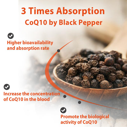 Balincer CoQ10 400mg | 3x Absorption with Organic Dandelion & Black Pepper, 60 Veggie Capsules