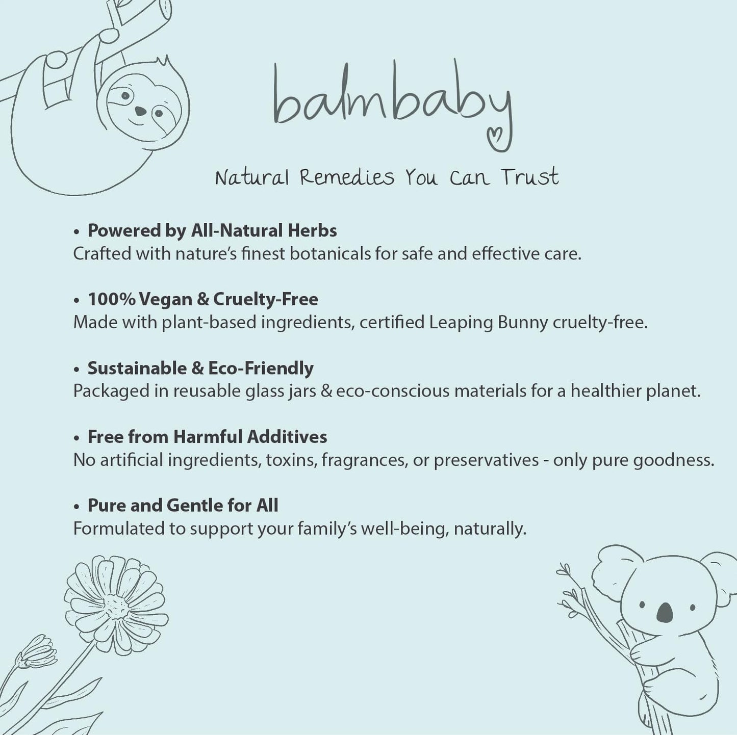 Balm Baby Teething & Calming Tincture – Natural, Organic, Vegan (2-Pack)