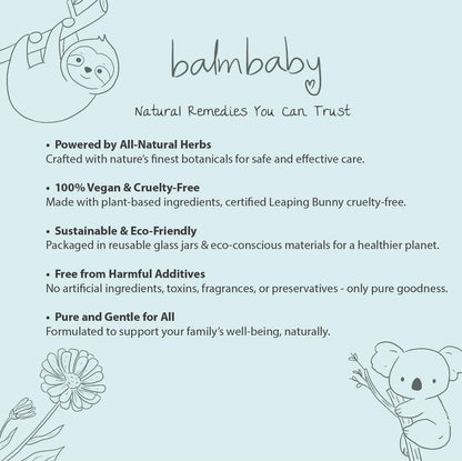 Balm Baby Teething & Calming Tincture – Natural, Organic, Vegan (2-Pack)
