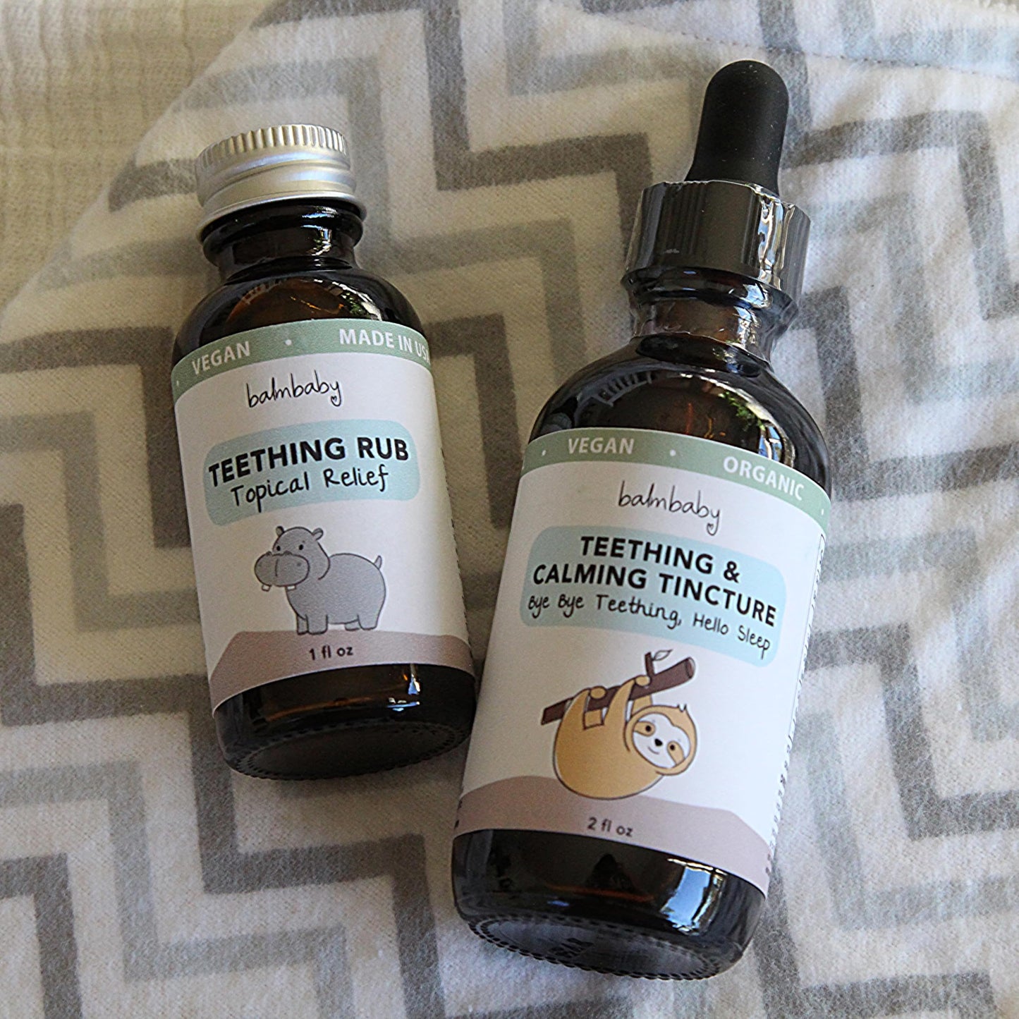 Balm Baby Teething & Calming Tincture – Natural, Organic, Vegan (2-Pack)