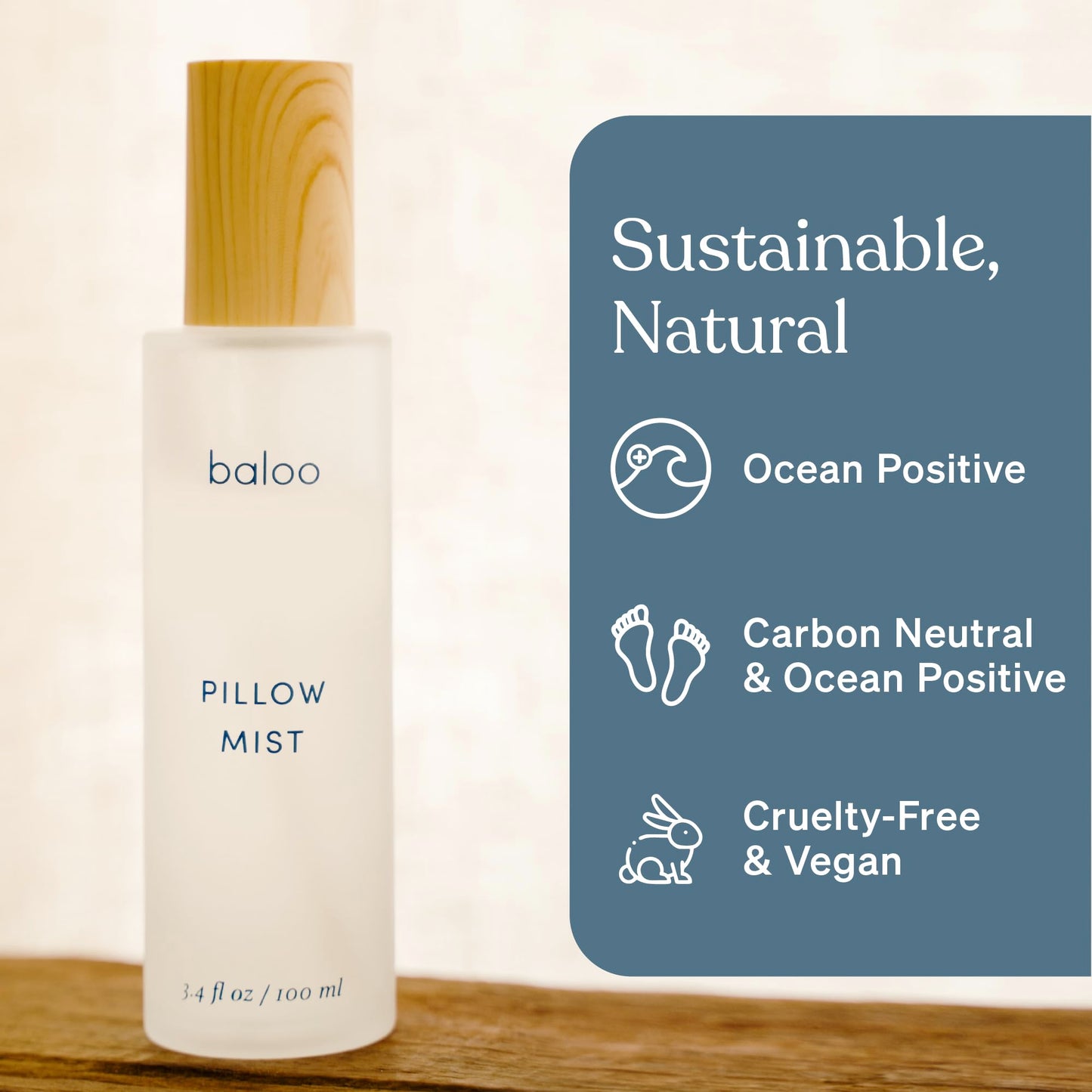 Baloo Pillow Mist – Natural Sleep Spray with Lavender & Bergamot (100ml)
