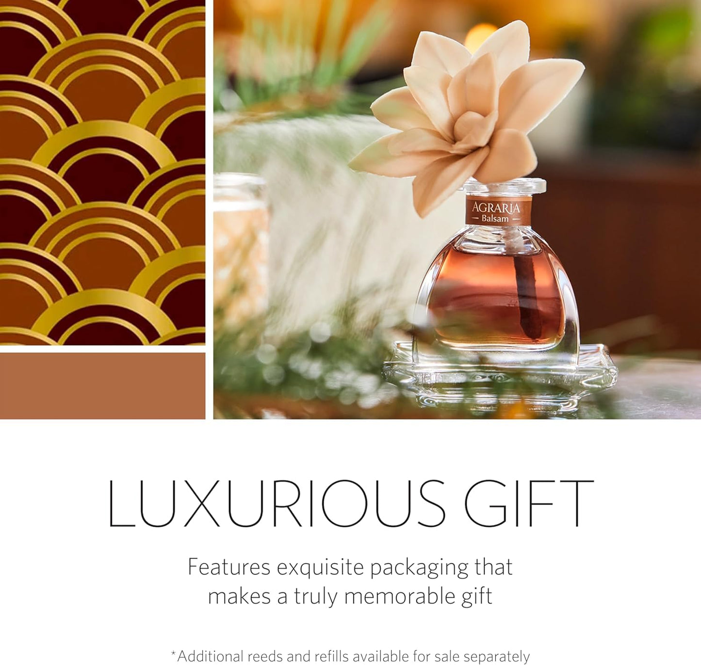Balsam Holiday AirEssence Diffuser 7.4oz – Luxury Flower & Reed Diffuser by Agraria