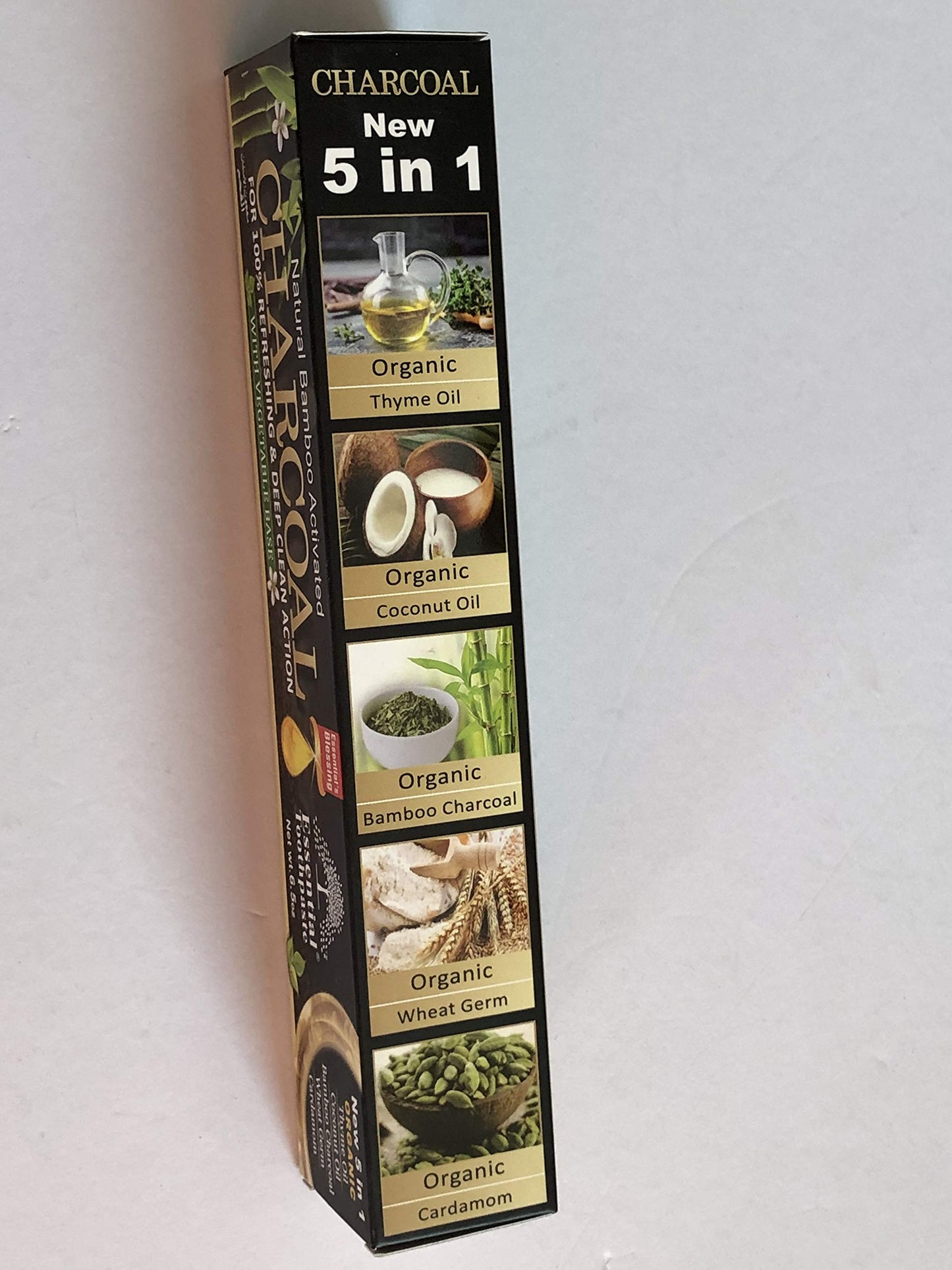 Natural Bamboo Activated Charcoal Toothpaste – Fluoride Free (1 Tube)
