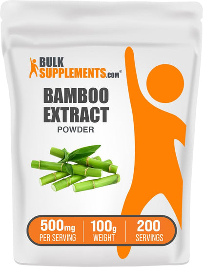 BulkSupplements Bamboo Extract Powder - Silica Supplement, 500 mg per Serving, 100 g Pack of 1