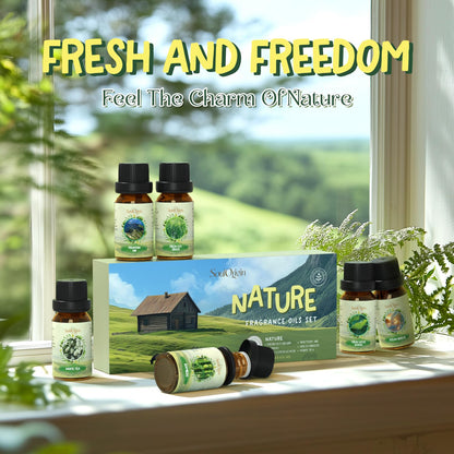 Soulorigin Nature Fragrance Oils Set – Essential Oil Gift for Diffusers & Candle Making