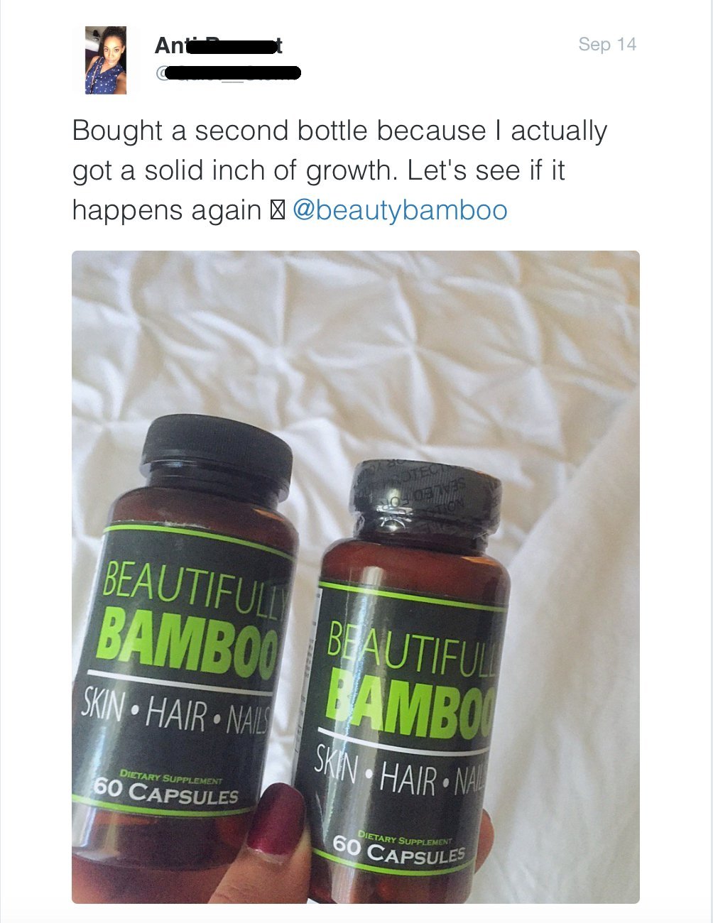 Beautifully Bamboo Ultra Vitamin for Hair, Skin & Nails | Bamboo Silica, Biotin (60 capsules)