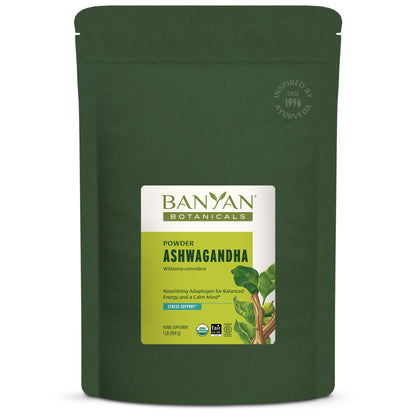 Banyan Botanicals Ashwagandha Powder – Organic, Non-GMO, 1lb