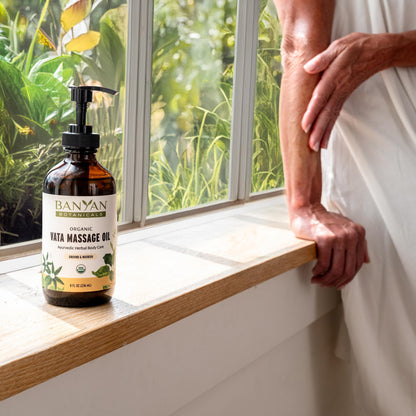 Banyan Botanicals Vata Massage Oil – Organic Ayurvedic Abhyanga Oil (8 oz)