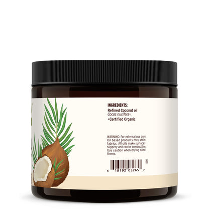 Banyan Botanicals Coconut Oil – Expeller Pressed Organic Coconut Oil for Skin, Hair & Massage – 14.5 oz