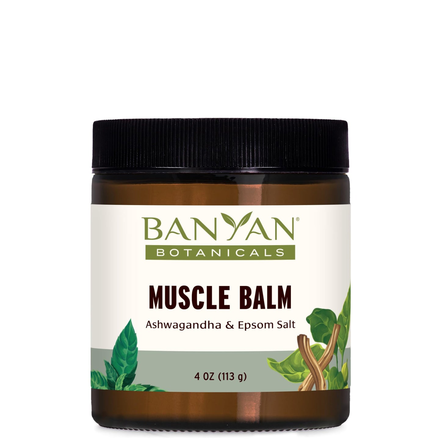 Banyan Botanicals Muscle Balm – Organic Ashwagandha & Epsom Salt 4oz