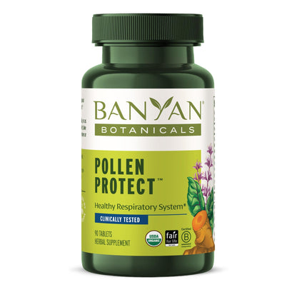 Banyan Botanicals Pollen Protect – Clinically Tested Organic Ayurvedic Supplement – Supports a Healthy Respiratory Response to Seasonal Irritants* – 90 Tablets – Non-GMO Sustainably Sourced Vegan