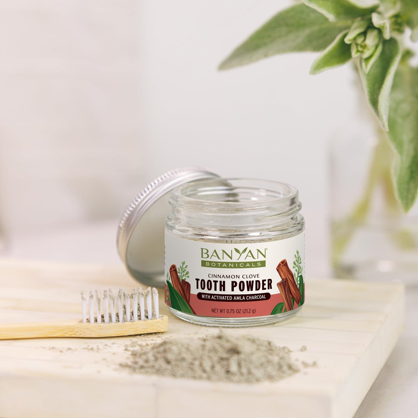 Banyan Botanicals Cinnamon Clove Tooth Powder – Fluoride-Free Ayurvedic Toothpaste