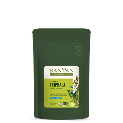 Banyan Botanicals Triphala Powder – Organic Digestion Supplement (Amla, Haritaki & Bibhitaki) – 3.5 oz – Non-GMO Vegan
