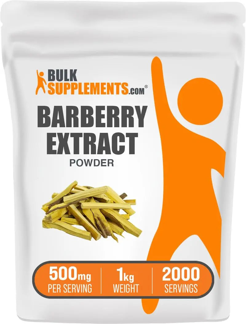 Barberry Extract Powder - BulkSupplements.com | 500 mg per Serving, 1kg, Vegan & Gluten Free BritishVita | Premium UK Vitamins & Wellness Supplements