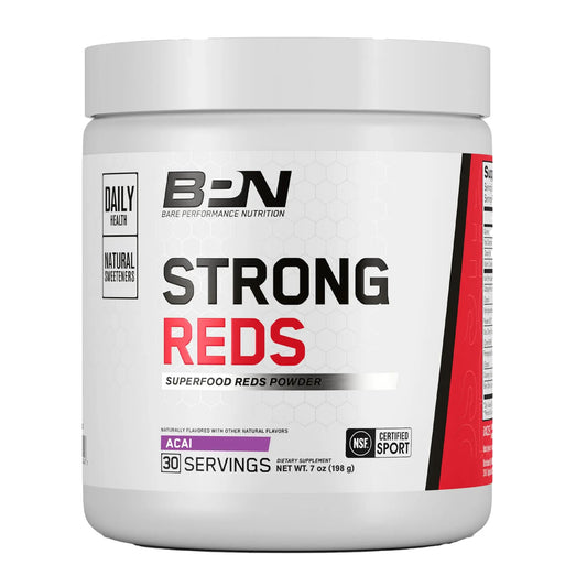 BARE PERFORMANCE NUTRITION Strong Reds Superfood Powder – Digestive Enzymes, Antioxidants, Energy | 30 Servings BritishVita | Premium UK Vitamins & Wellness Supplements