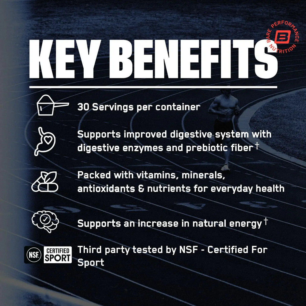 BARE PERFORMANCE NUTRITION Strong Reds Superfood Powder – Digestive Enzymes, Antioxidants, Energy | 30 Servings BritishVita | Premium UK Vitamins & Wellness Supplements