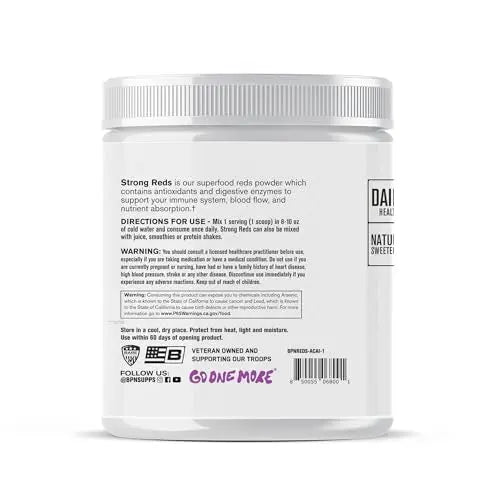 BARE PERFORMANCE NUTRITION Strong Reds Superfood Powder – Digestive Enzymes, Antioxidants, Energy | 30 Servings BritishVita | Premium UK Vitamins & Wellness Supplements