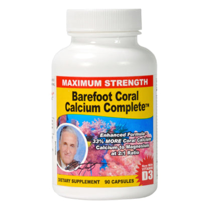 Barefoot Coral Calcium Complete 1500mg – 90 Capsules | Calcium, Magnesium & Vitamin D3