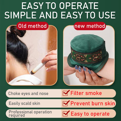 Barelove Smokeless Copper Moxa Box – Portable Moxibustion Therapy Bag (Not Include Moxa)