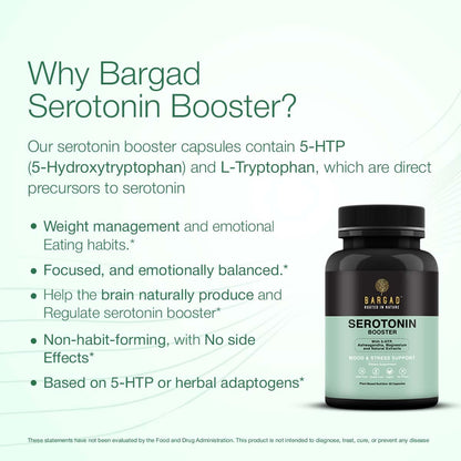 Bargad Serotonin Support Supplement – Mood & Calm (60 Capsules)