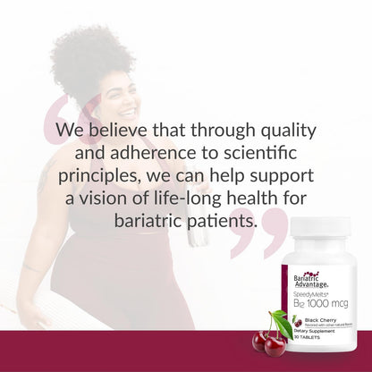 Bariatric Advantage B-12 Speedy Melts - 1000 mcg B12, 200 mcg Folic, Black Cherry, 30 ct
