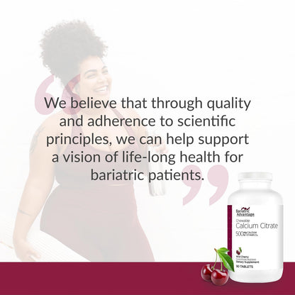 Bariatric Advantage Calcium Citrate Chewable 500 mg – Wild Cherry, 90 Count | Bariatric Surgery Bone Health