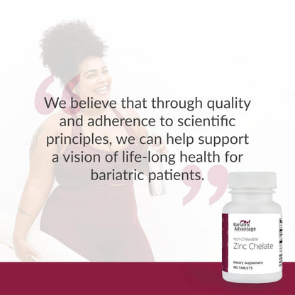 Bariatric Advantage Zinc Chelate 20 mg – Non-Chewable Tablets (180)