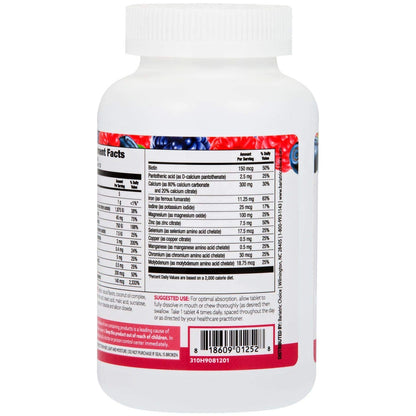 Bariatric Choice My Bariatric Chewable Multivitamin with Iron & 300mg Calcium – Berry (120ct)