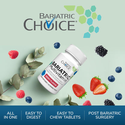 Bariatric Choice My Bariatric Chewable Multivitamin with Iron & 300mg Calcium – Berry (120ct)