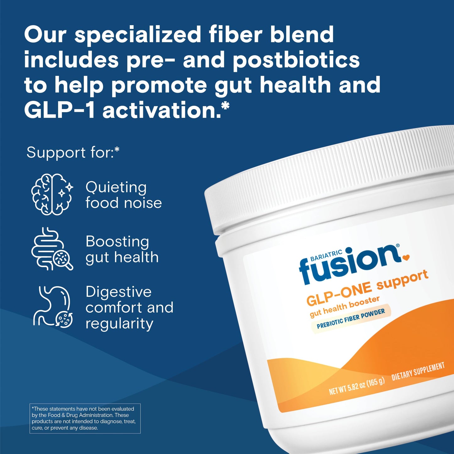 Bariatric Fusion GLP-1 Gut Health Booster - High Fiber Prebiotic Powder for Women & Men | 20 Servings