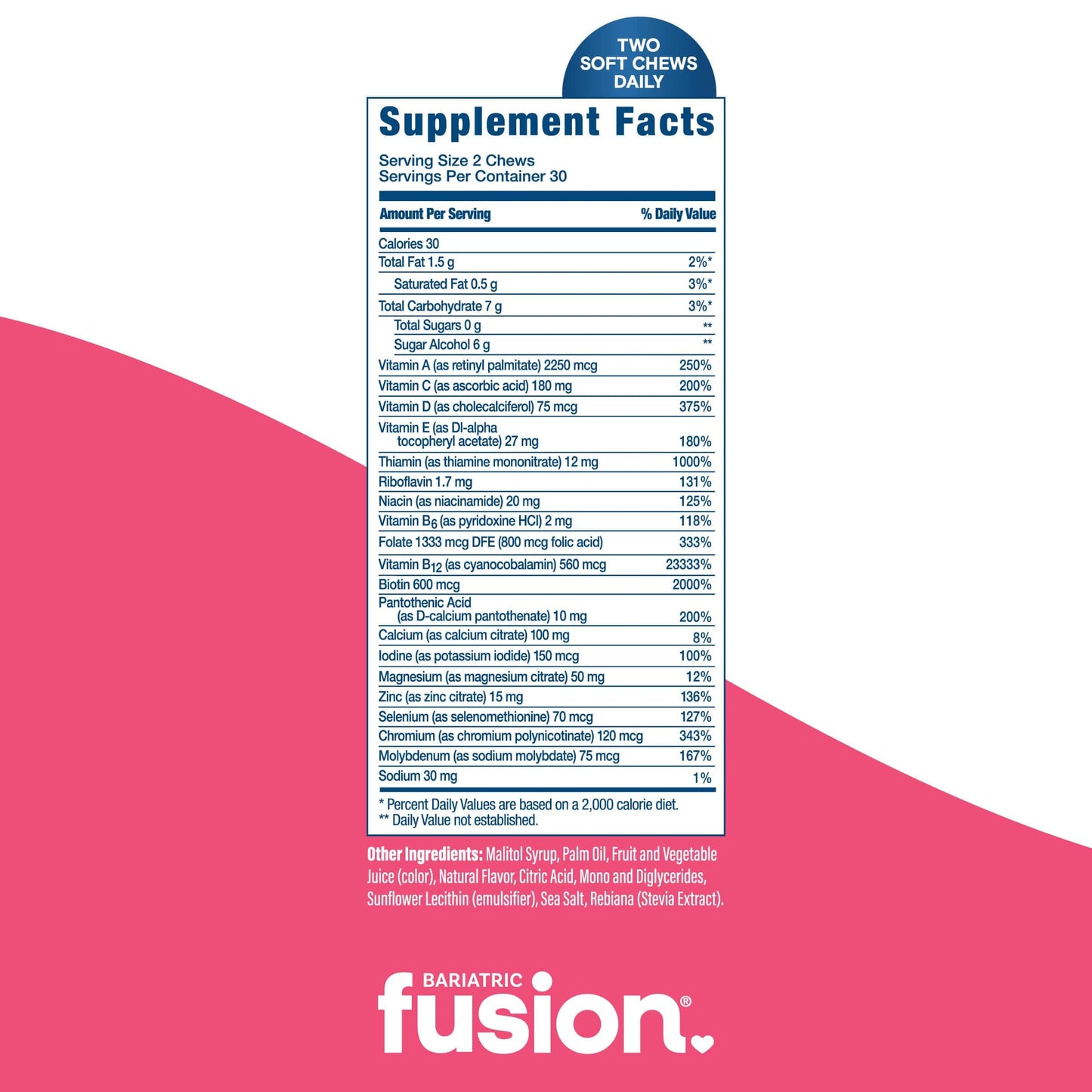 Bariatric Fusion Soft Chew Multivitamin – Cherry Pineapple (60 Count)