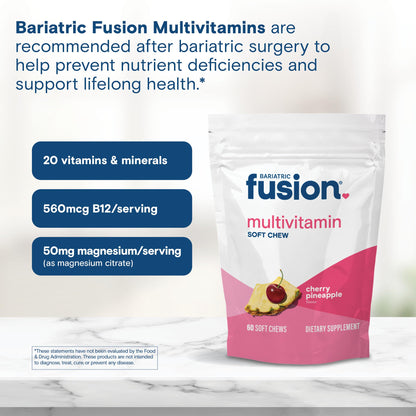 Bariatric Fusion Soft Chew Multivitamin – Cherry Pineapple (60 Count)