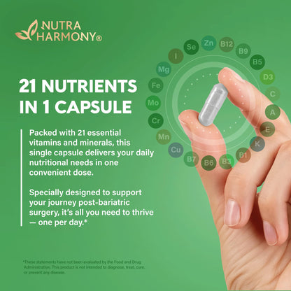 Bariatric Multivitamin with 45 mg Iron – USA Made, 90 Capsules