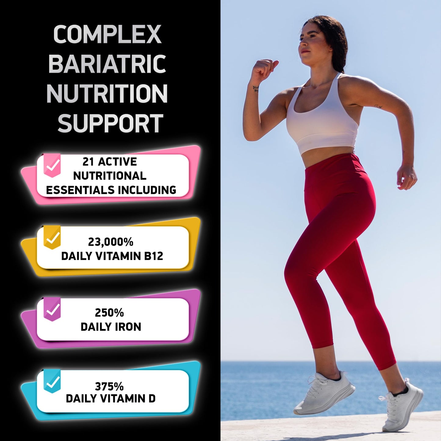 Bariatric Multivitamin with Iron for Post Bariatric Surgery – One a Day, 30 Capsules | Gluten-Free, Non-GMO