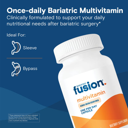 Bariatric Fusion One Per Day Multivitamin with Iron | Easy-to-Swallow Capsule