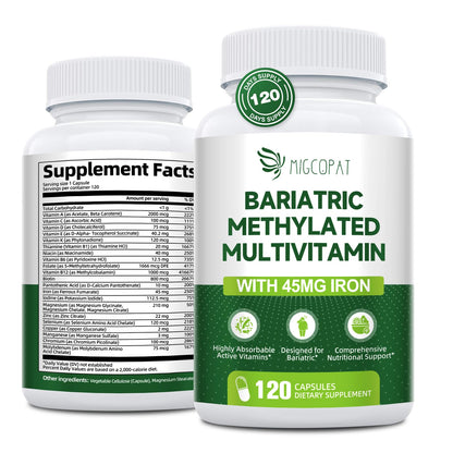 Bariatric Multivitamin with Iron 45mg – Post-Surgery Vitamins (120 Caps)