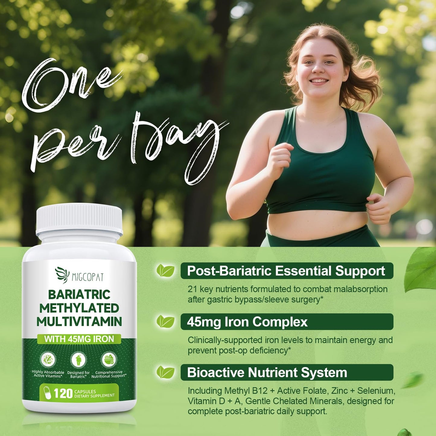 Bariatric Multivitamin with Iron 45mg – Post-Surgery Vitamins (120 Caps)