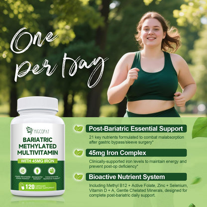 Bariatric Multivitamin with Iron 45mg – Post-Surgery Vitamins (120 Caps)