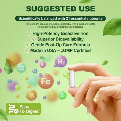 Bariatric Multivitamin with Iron 45mg – Post-Surgery Vitamins (120 Caps)