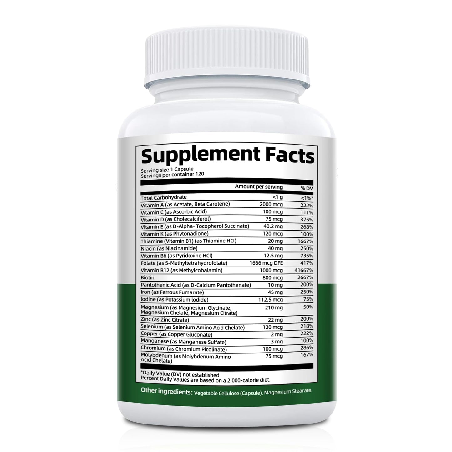 Bariatric Multivitamin with Iron 45mg – Post-Surgery Vitamins (120 Caps)