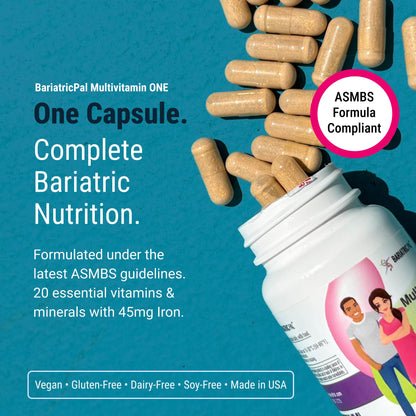 BariatricPal Multivitamin ONE 1 Per Day – Bariatric Multivitamin with Iron (30 Count)