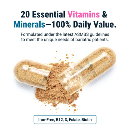 BariatricPal Multivitamin ONE 1 Per Day Iron Free Capsule - 30 Count