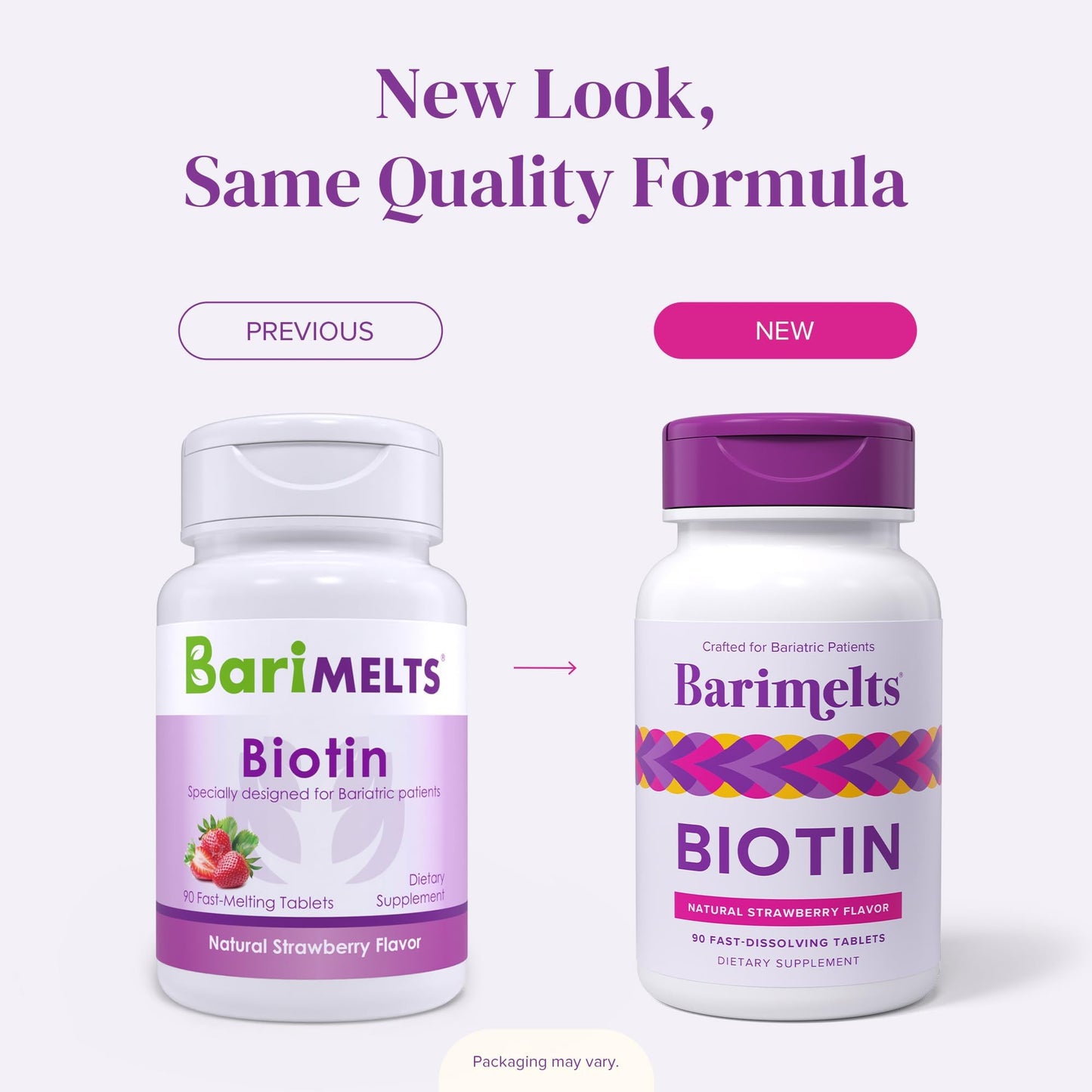 BariMelts Biotin 5000mcg – 90 Tablets (3-Month, Sugar-Free, Strawberry)