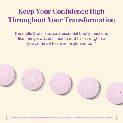 BariMelts Biotin 5000mcg – 90 Tablets (3-Month, Sugar-Free, Strawberry)