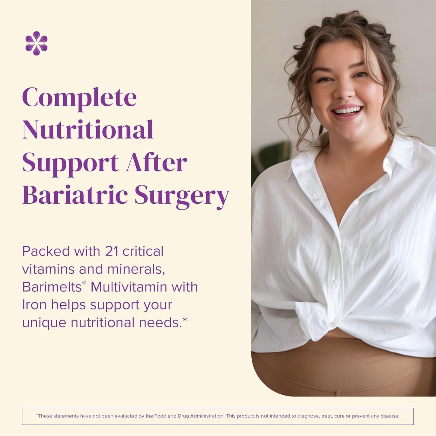 BariMelts Bariatric Multivitamin with Iron - 60 Fast-Dissolving Tablets | Sugar-Free Post-Op Vitamin